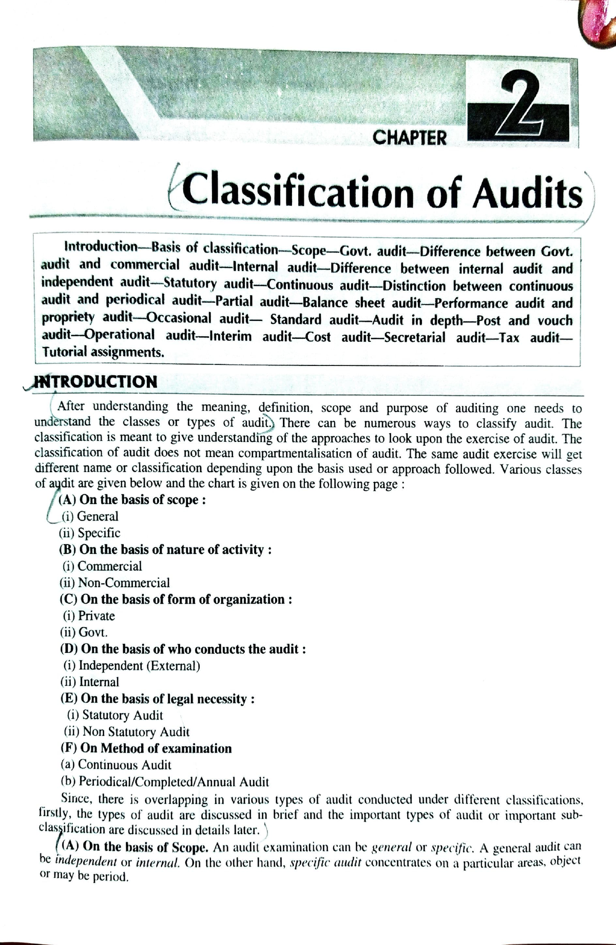 Audit First Unit - €Classification Of Audits ) ~~-•-.,!- 4 M•II- 44y 4 ...