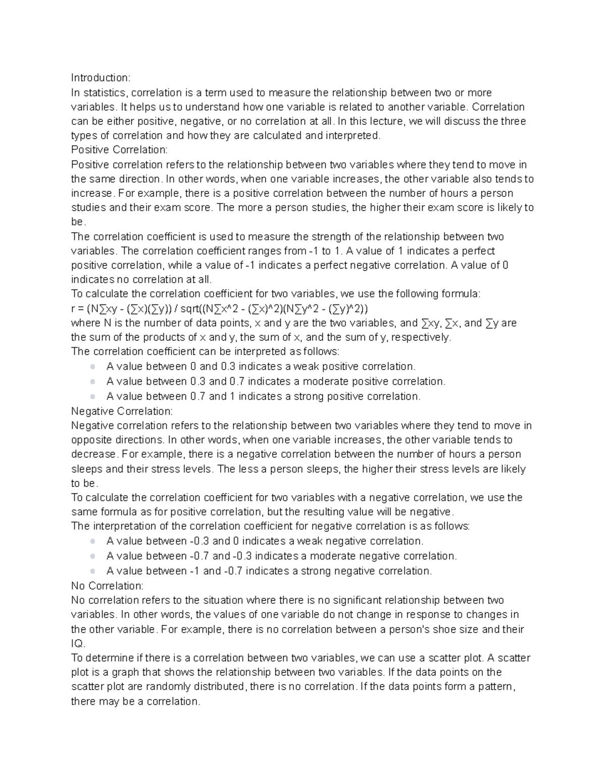 Basic Statistics lecture notes 1 - Introduction: In statistics ...