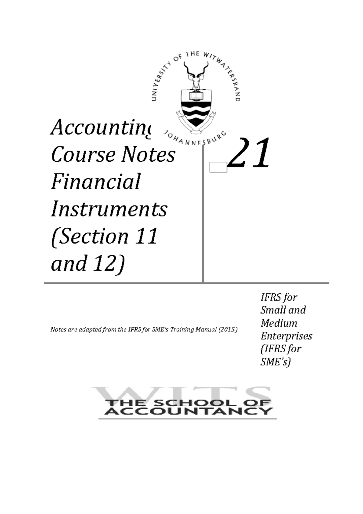 ACCN3004 - Week15 and 16 - S11& S12 Financial Instruments - Course ...
