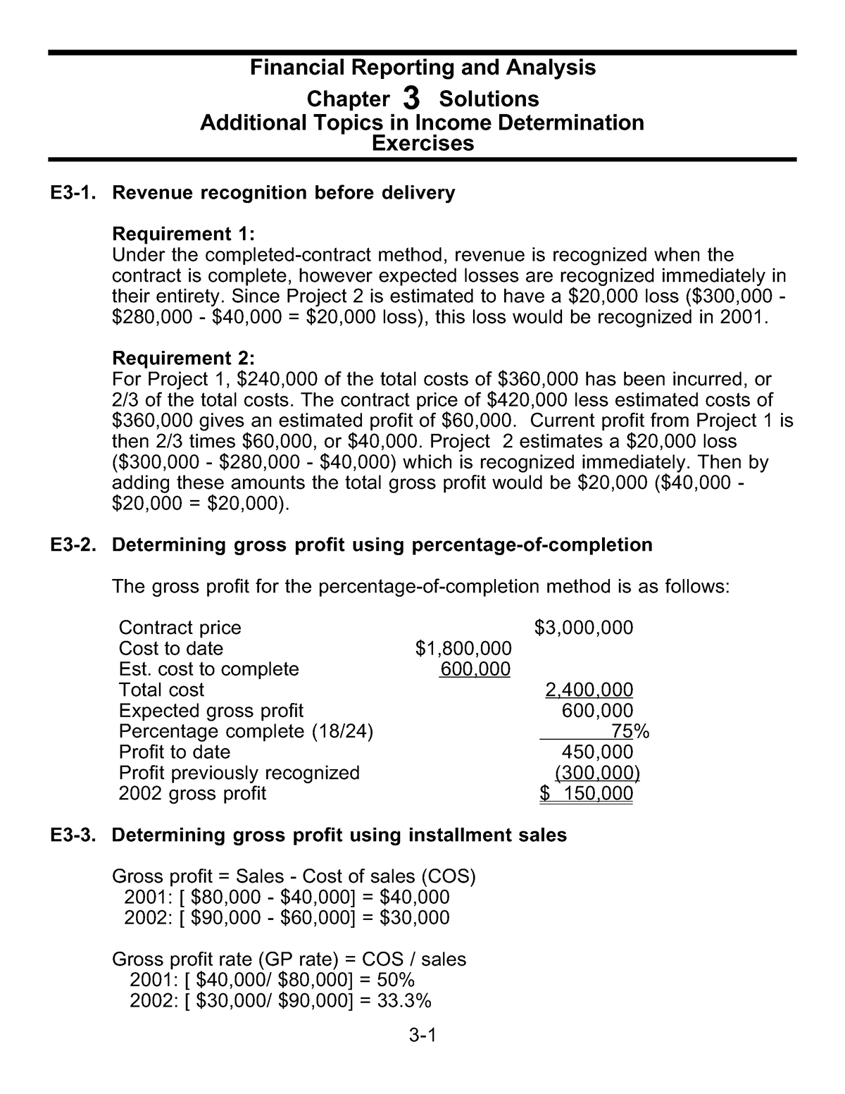 Ch03sol - Pdf - Financial Reporting And Analysis Chapter 3 Solutions ...