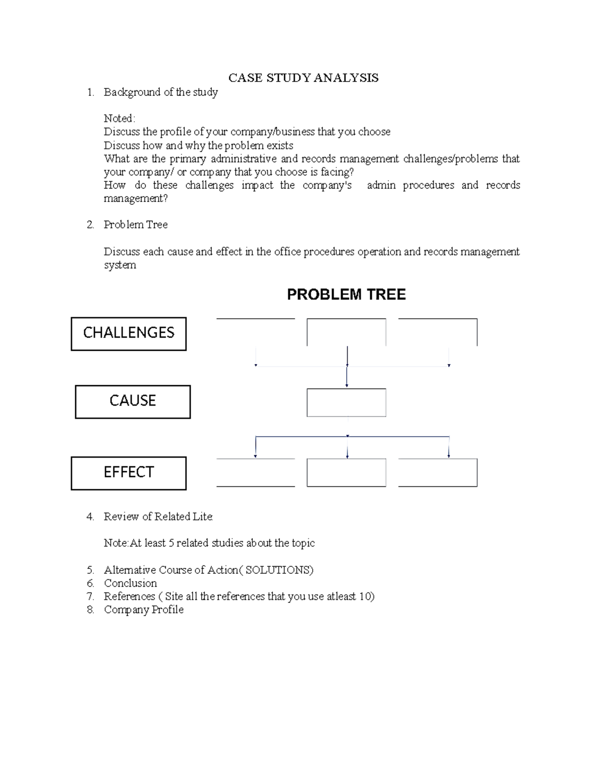 CASE Study Analysis FOR BSOA - CASE STUDY ANALYSIS 1. Background of the ...
