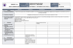 DLL English 5 Q1 W1 - Daily Lesson Log Sample - GRADES 1 to 12 DAILY ...