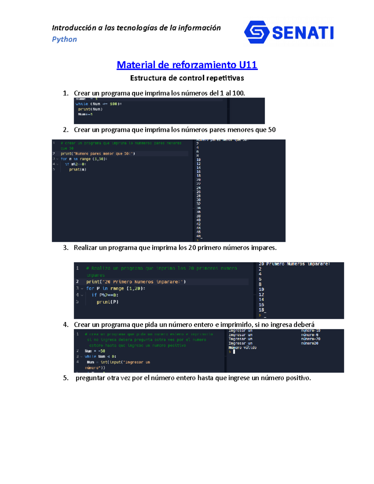 Material de reforzamiento U11 - Introducción a las tecnologías de la ...