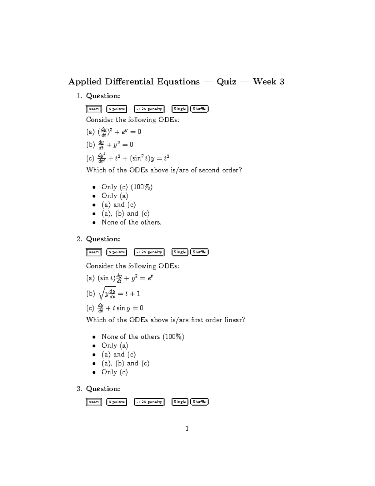 ADEQuizWeek3 Notes Applied Differential Equations — Quiz — Week 3