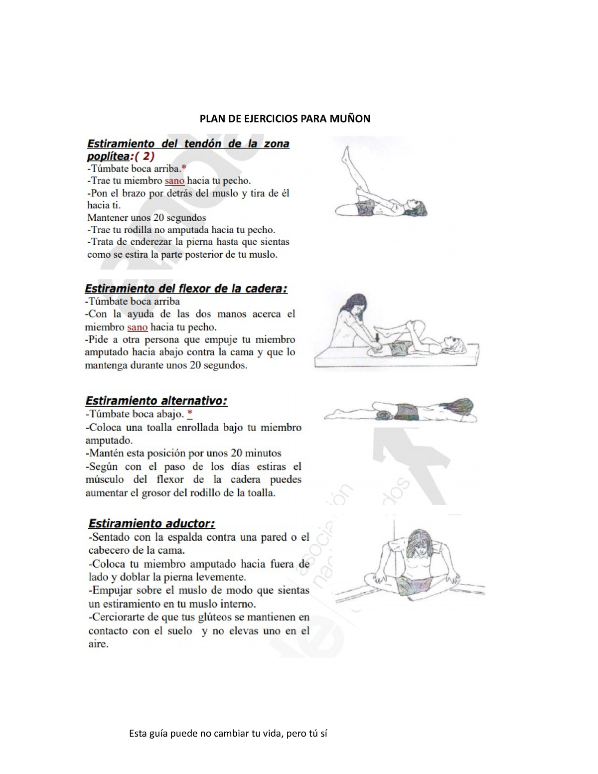 PLAN DE Ejercicios PARA Muñon - Intervención Fisioterapéutica - PLAN DE EJERCICIOS  PARA MUÑON - Studocu