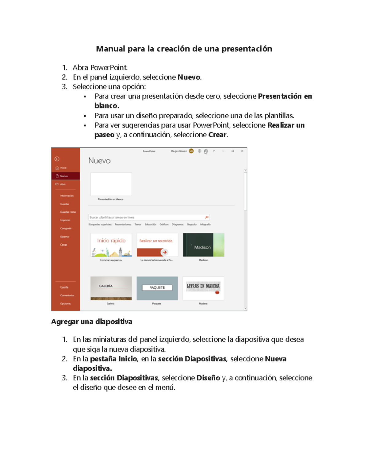 Manual Para La Creación De Una Presentación En Power Point - Manual ...