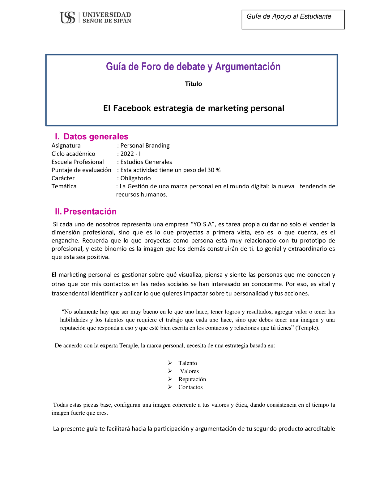 03. Guía De Foro De Debate Y Argumentación (FDA) - Guía De Foro De ...