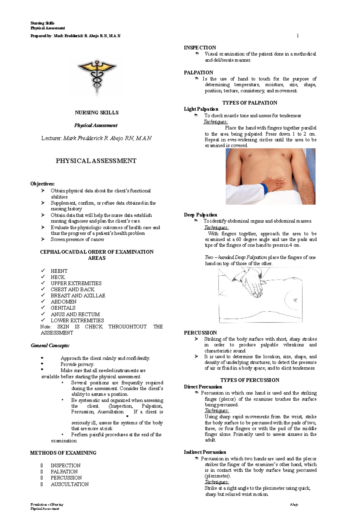 awesome-physical-assessment-studocu