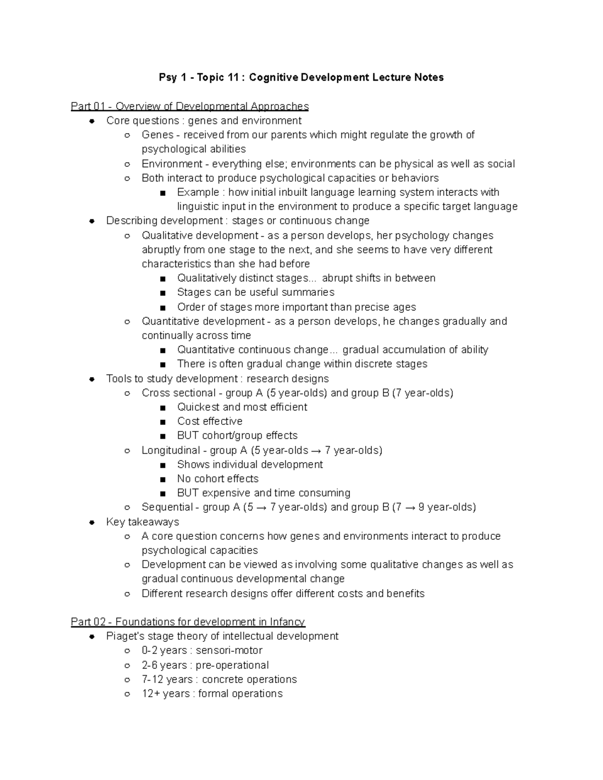 Psy 1 - Topic 11 Notes - Professor Tasmin German - Psy 1 - Topic 11 ...
