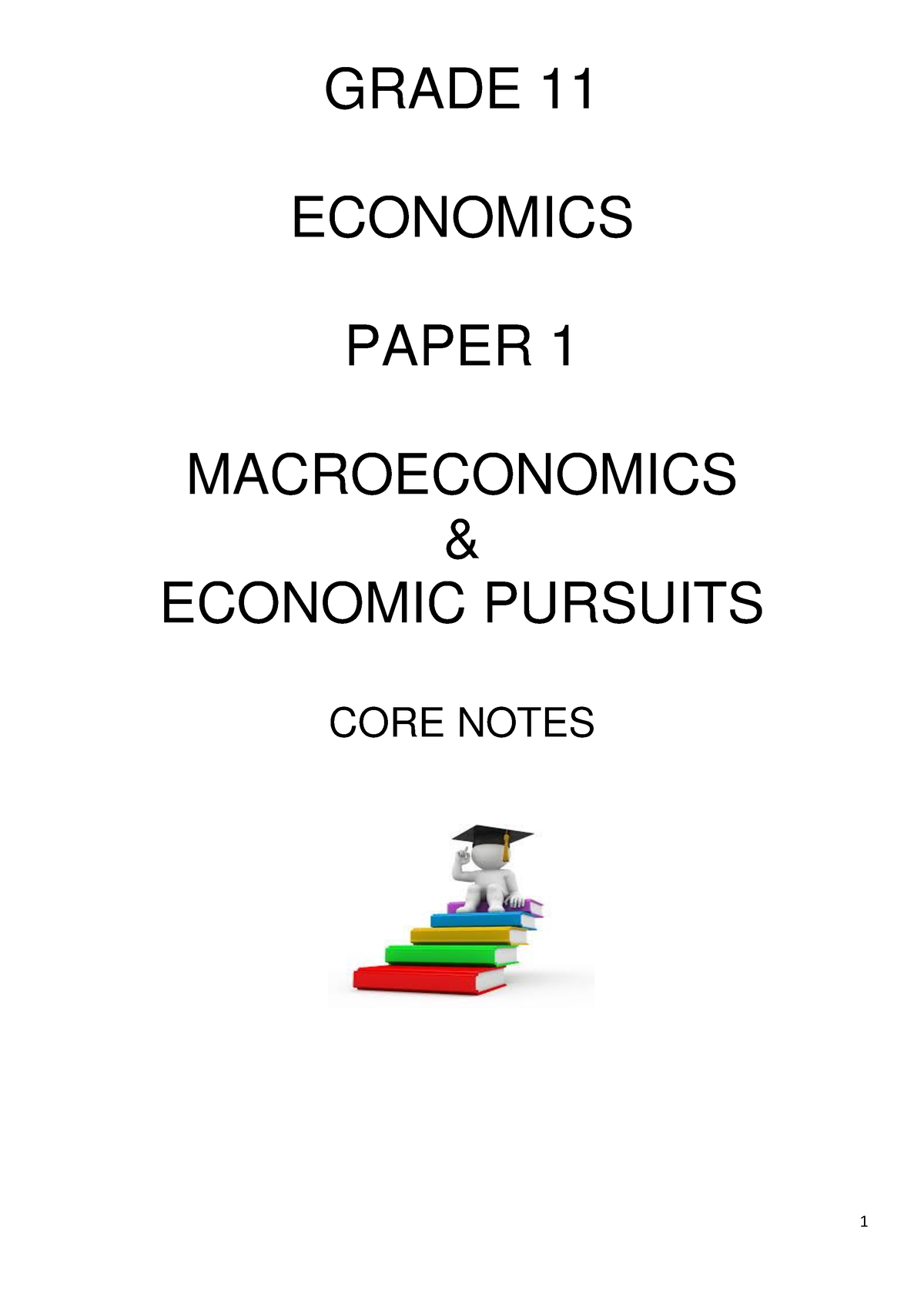 economics essays grade 11 term 1