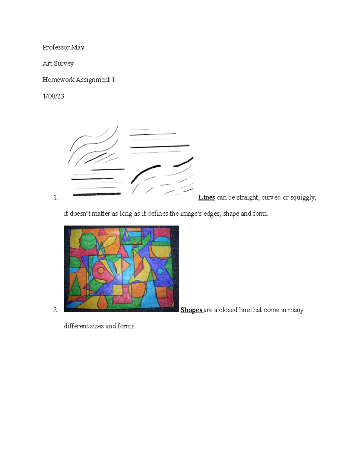 HW assingment 1 (art 299) - Professor May Art Survey Homework ...