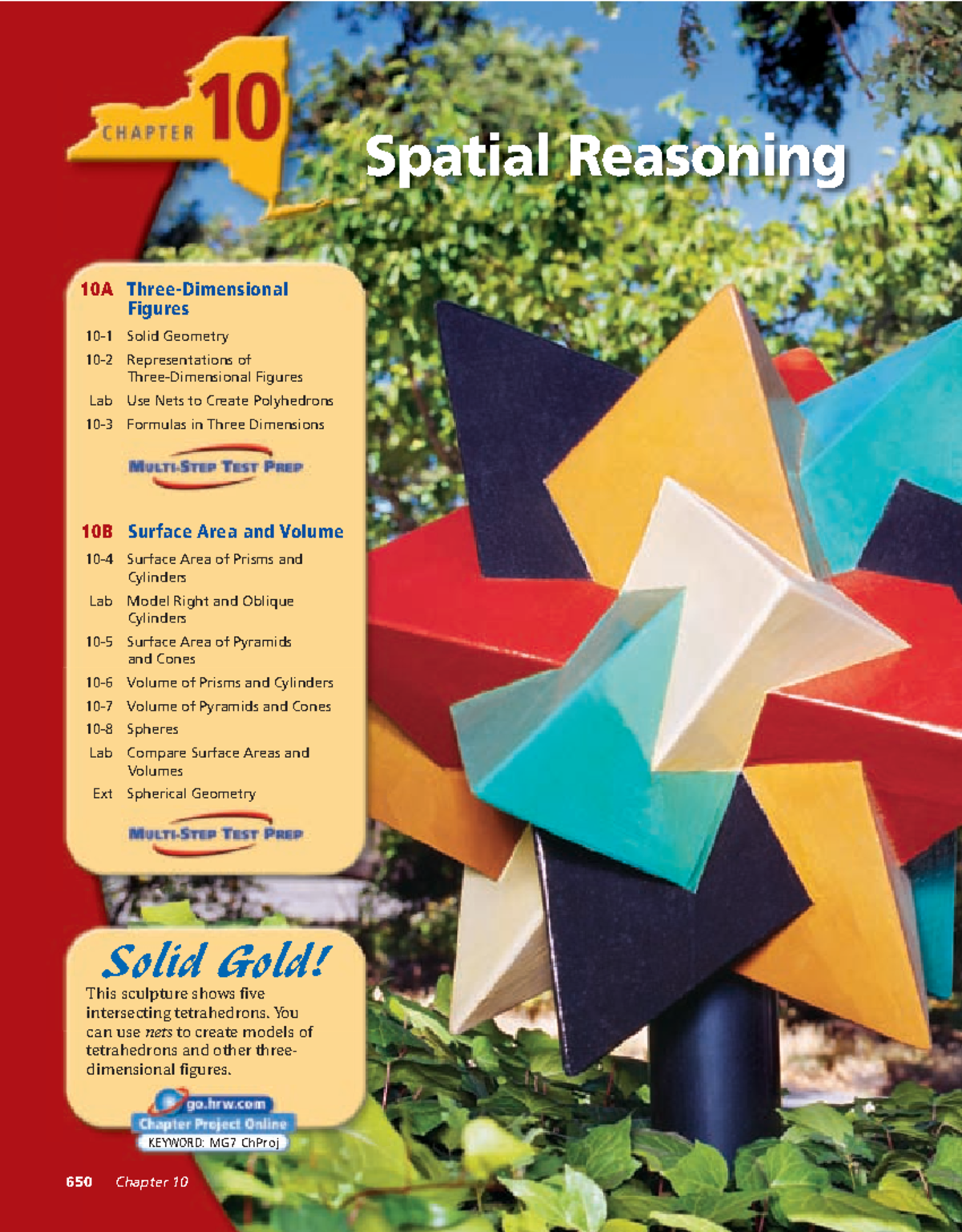 Chapter 10 - 650 Chapter 10 10A Three-Dimensional Figures 10-1 Solid ...