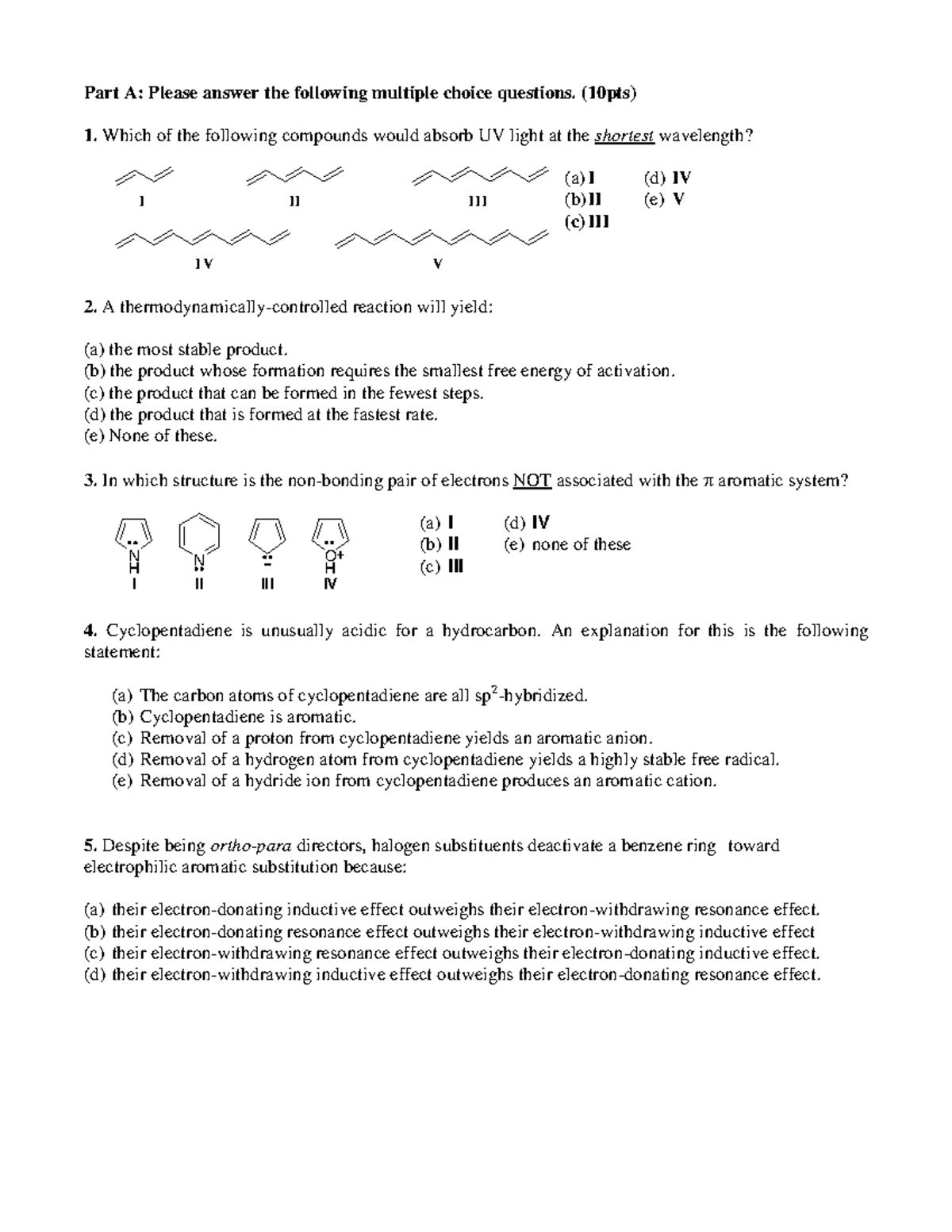 MIDTERM 2 March 2018, questions - Part A: Please answer the following ...