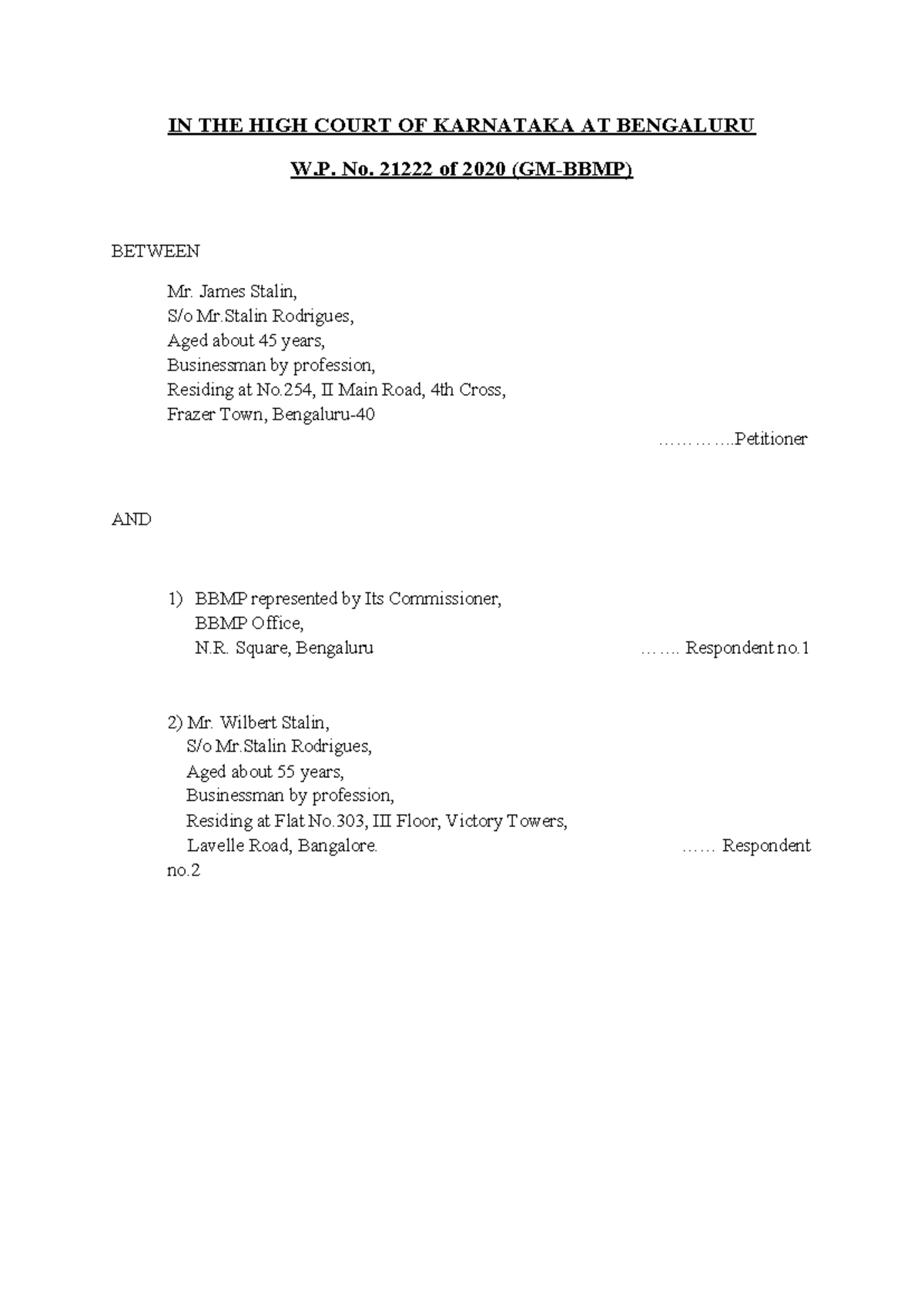 Conciliation - IN THE HIGH COURT OF KARNATAKA AT BENGALURU W. No. 21222 ...