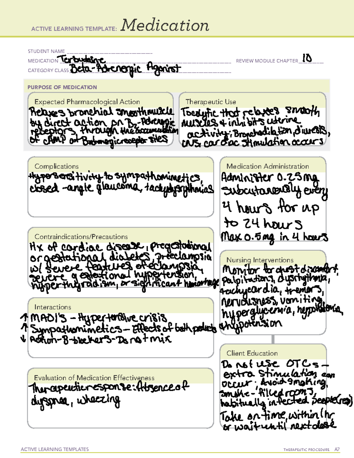 OB ATI Template ACTIVE LEARNING TEMPLATES THERAPEUTIC PROCEDURE A