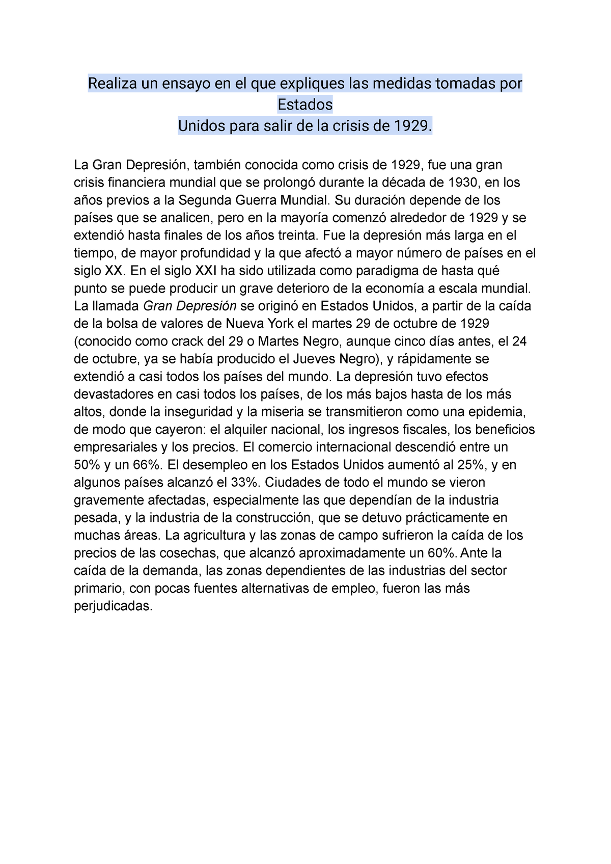 Actividad 4 La Crisis Económica Global La Segunda Guerra Mundial Y La Creación De 2879