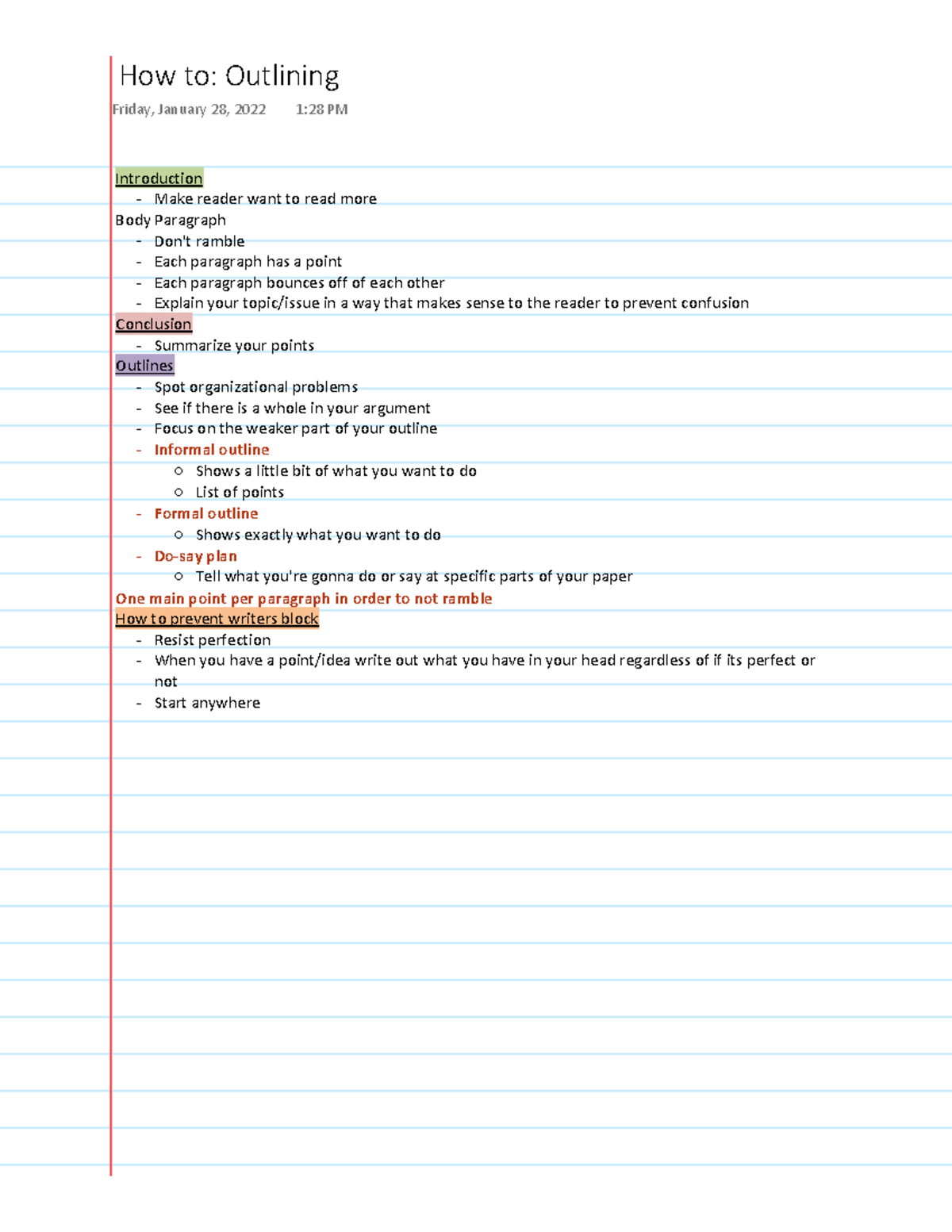 ENC 2135 Notes #6 - Jannah Mitchelle - Studocu