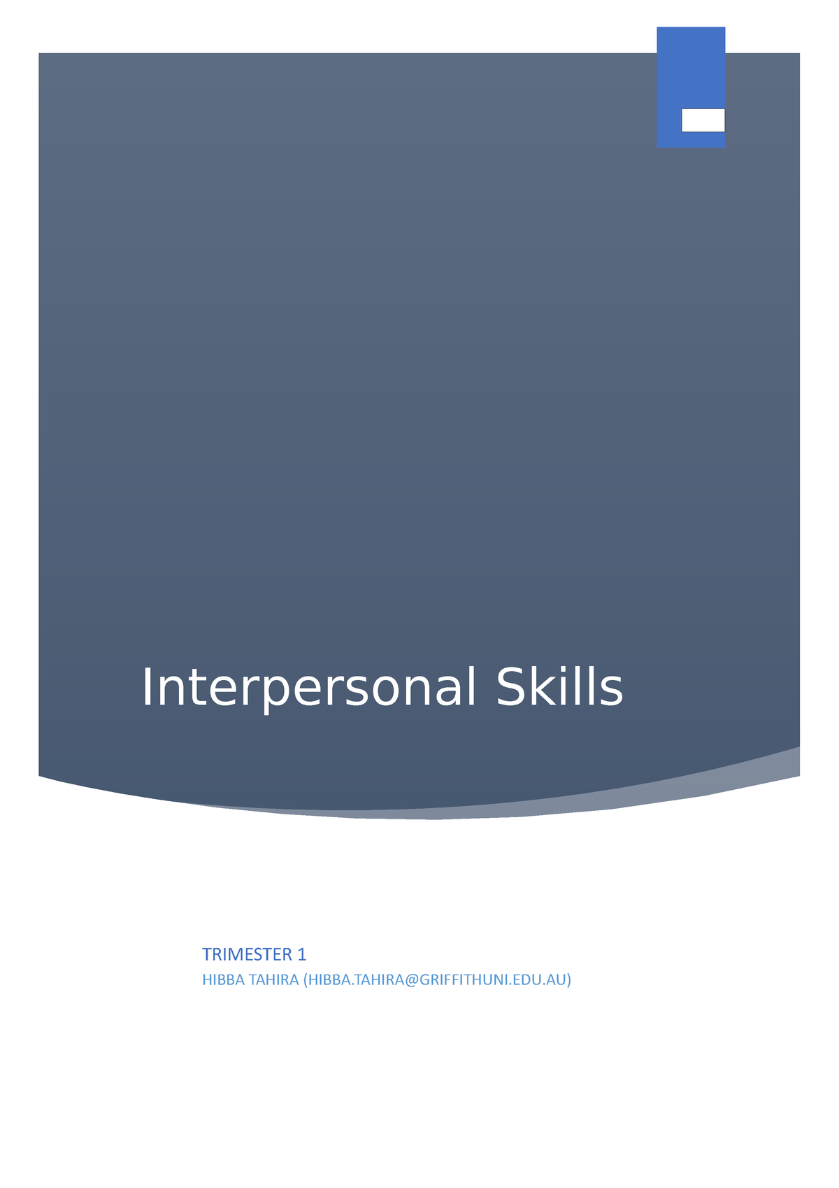 assignment on interpersonal skills