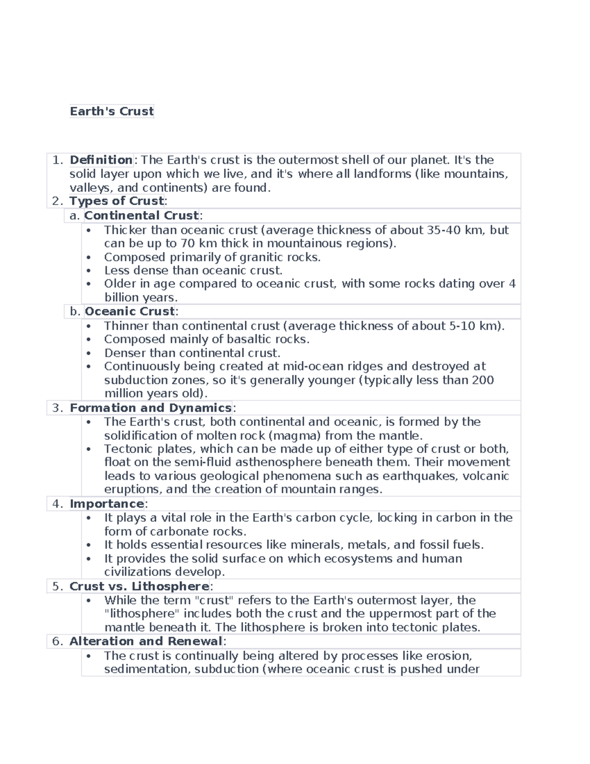 Earth's Crust - rotation and revolution - Earth's Crust 1. Definition ...