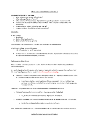 Topic 1- Introduction - Lecture notes - Lecture 1 RECOMMENDED READING ...