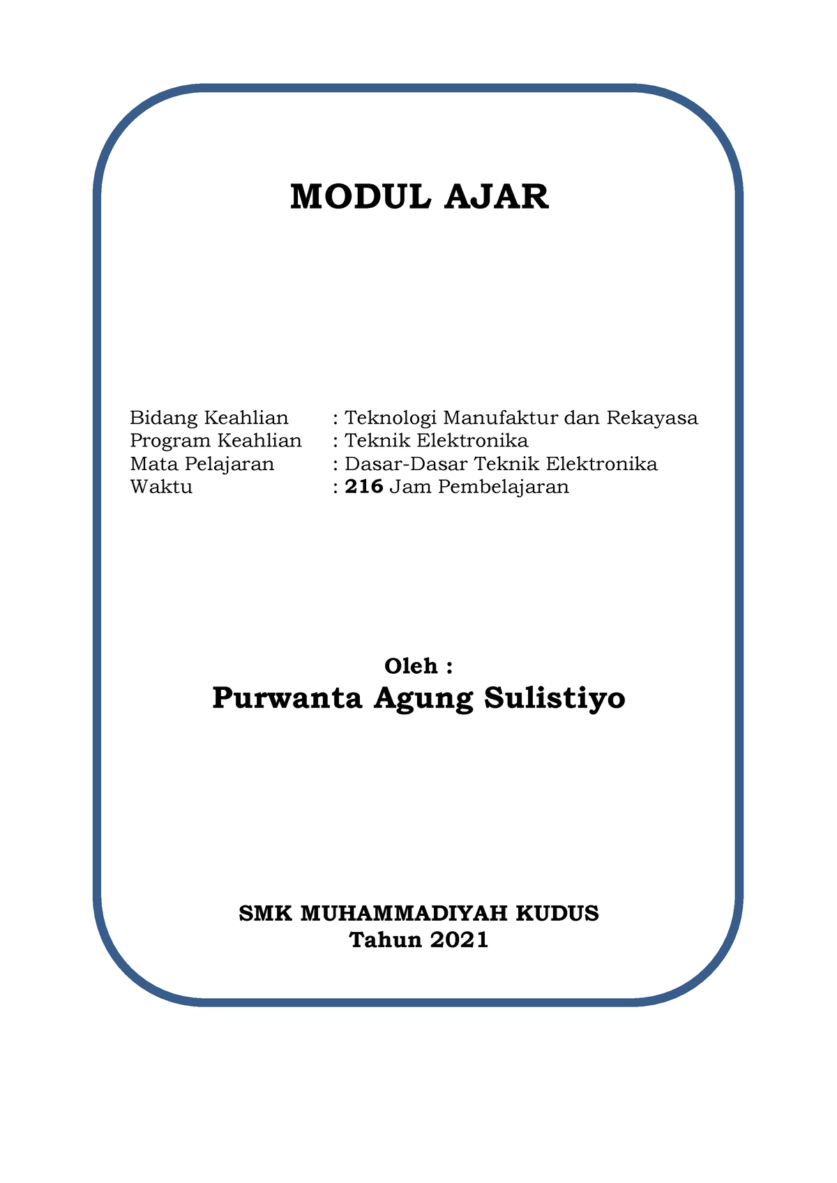 Modul Ajar Komponen Aktif Dan Pasif - CONTOH PENYUSUNAN MODUL AJAR (7 ...