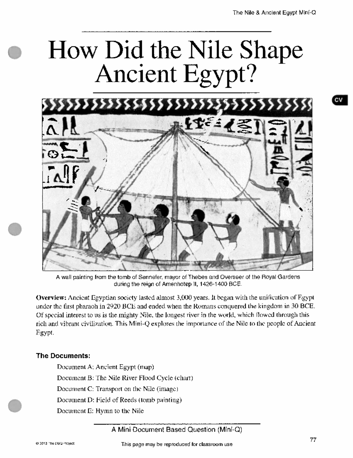 Chase Jordan - how did the nile shape ancient egypt dbq - The Nile ...