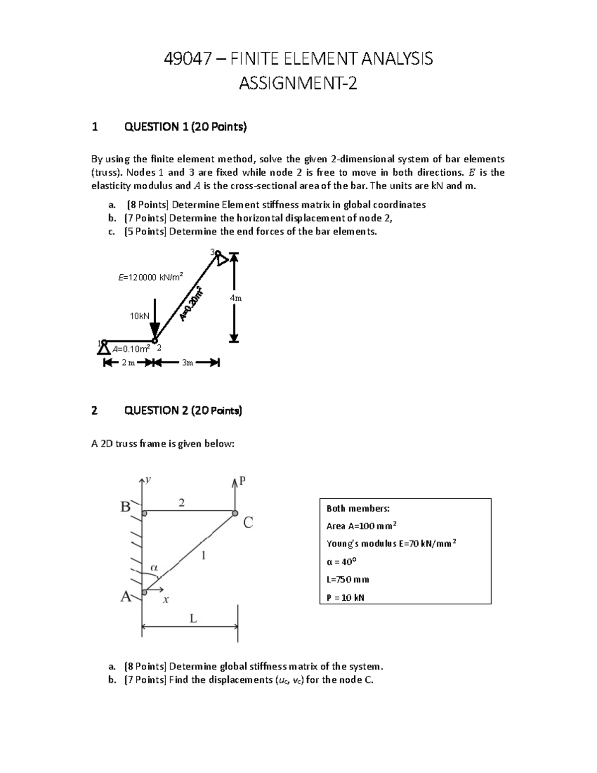 finite element analysis nptel assignment answers