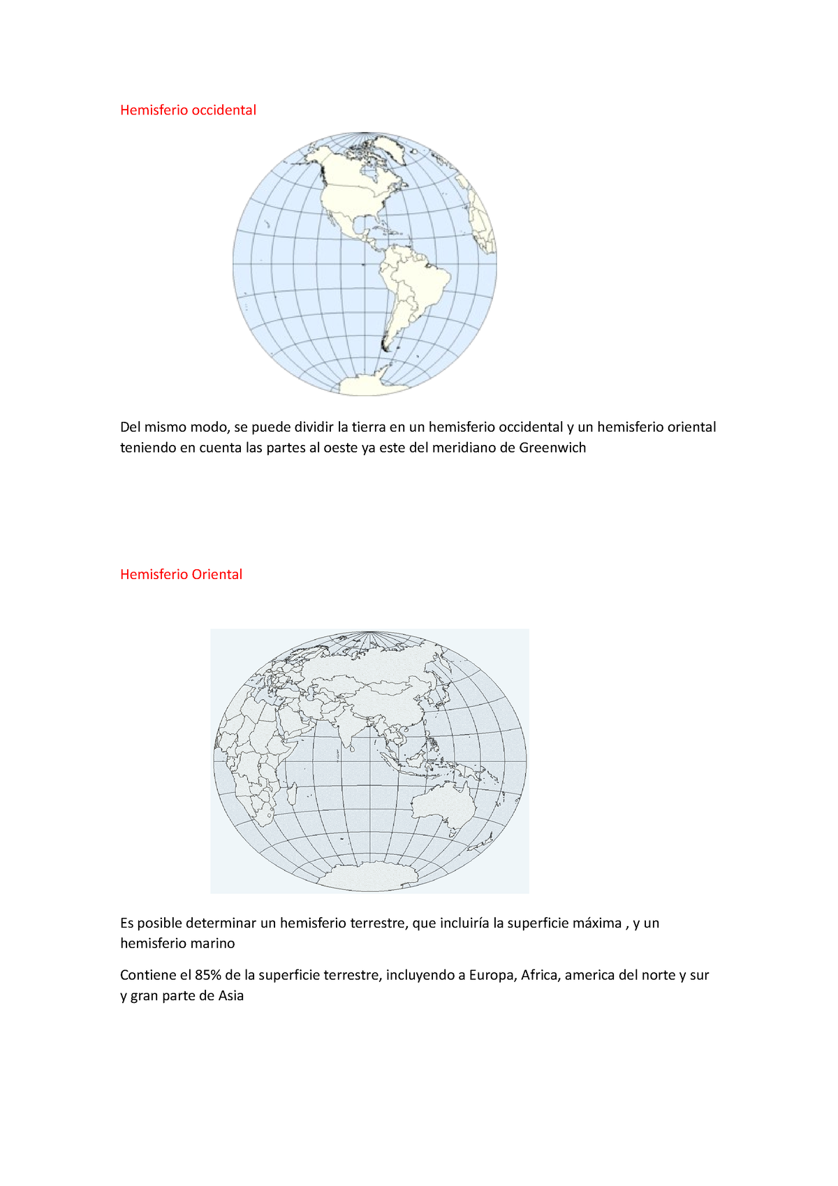 hemisferio oriental y occidental