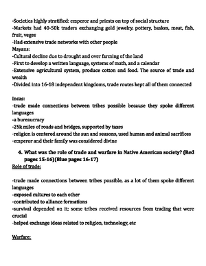 USH Study Guide 1 P8 - HIS 131 - Studocu