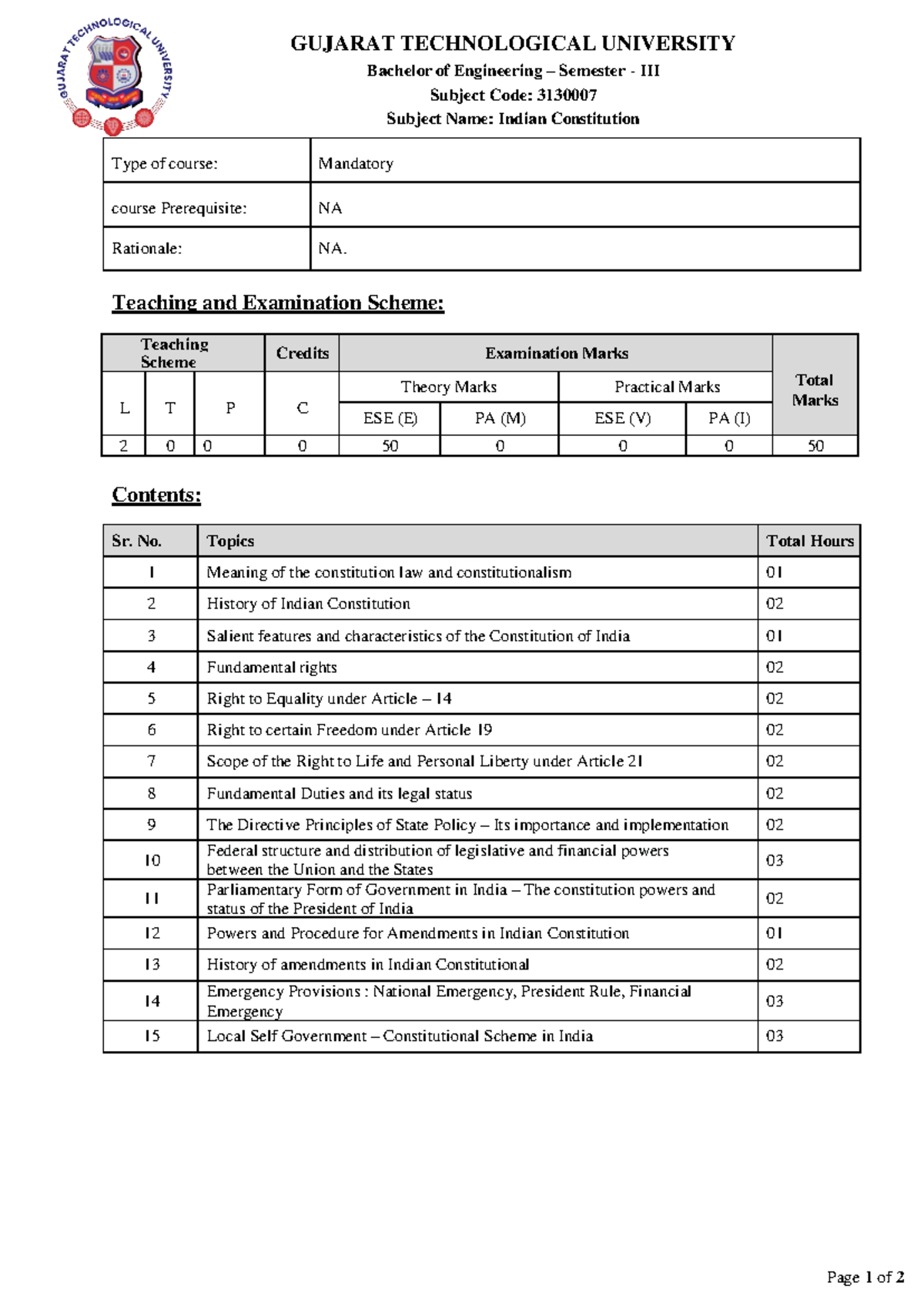 3130007 - I need notes for studying - GUJARAT TECHNOLOGICAL UNIVERSITY ...