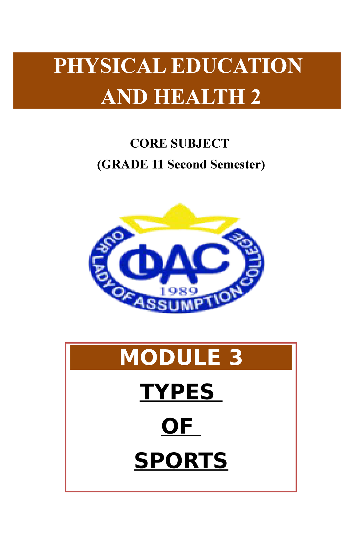 Module-3 Lesson Physical-Education-and-Health-2 LESO - PHYSICAL ...