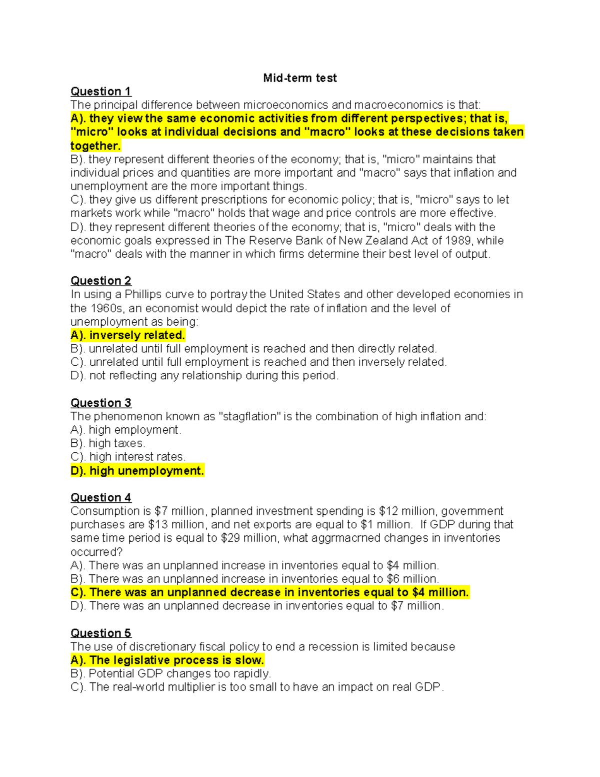 3. keas Mid-term test-1 - Final version - Q&A - Mid-term test Question ...