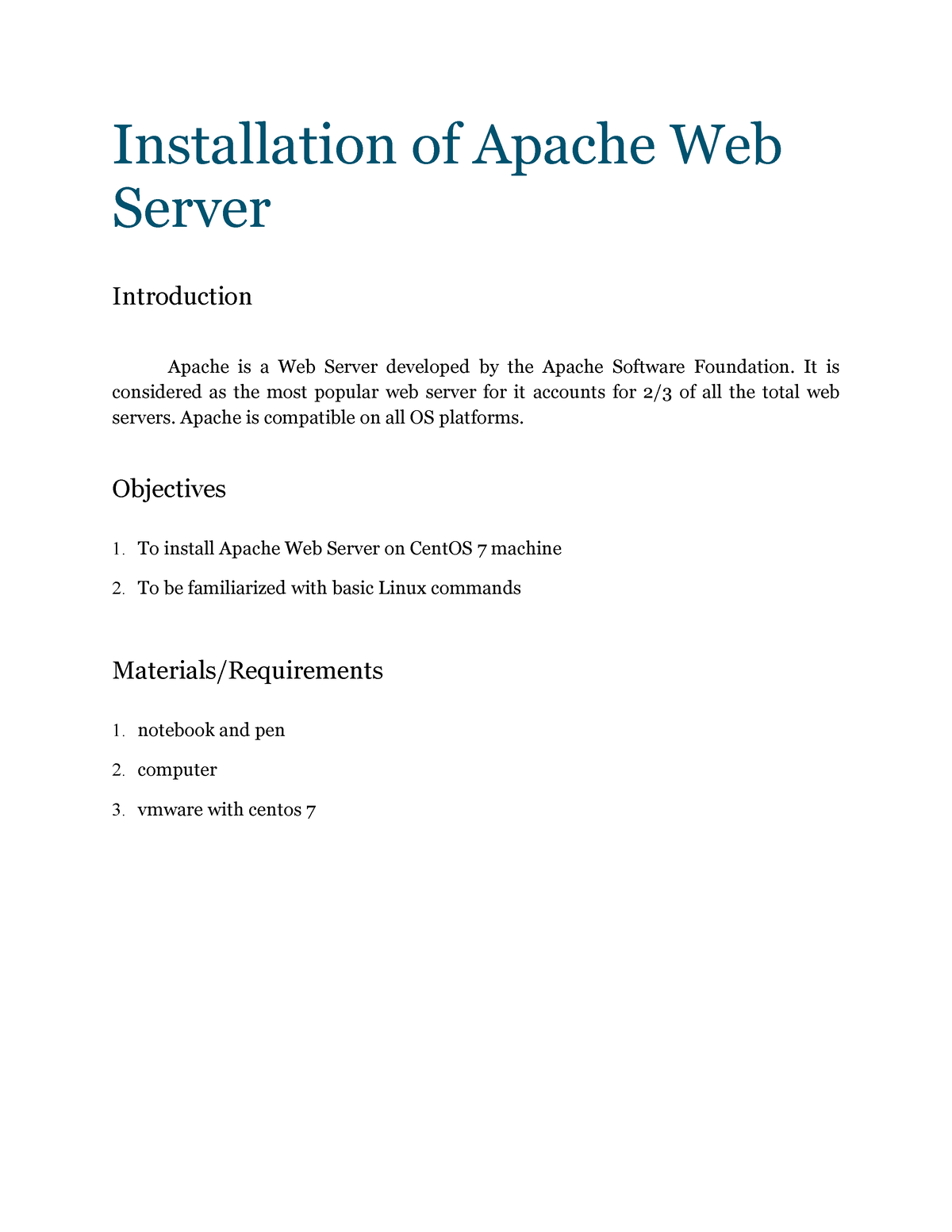 Installation Of Apache Web Server - Installation Of Apache Web Server ...