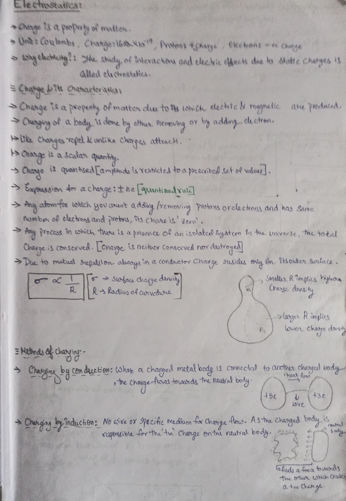 Electectrostatics - My notes - BITSAT preparation - Studocu