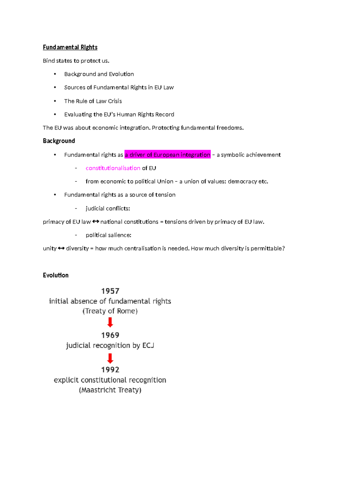 LL232 LT week 2 lecture notes - Fundamental Rights Bind states to ...