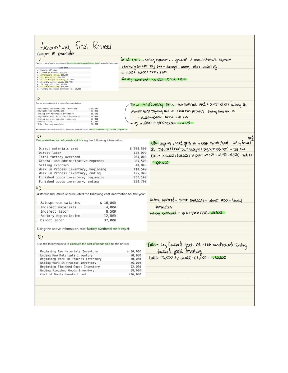 Review Problems For Final Exam ACC 212 - 2 - ACC 212 - Studocu