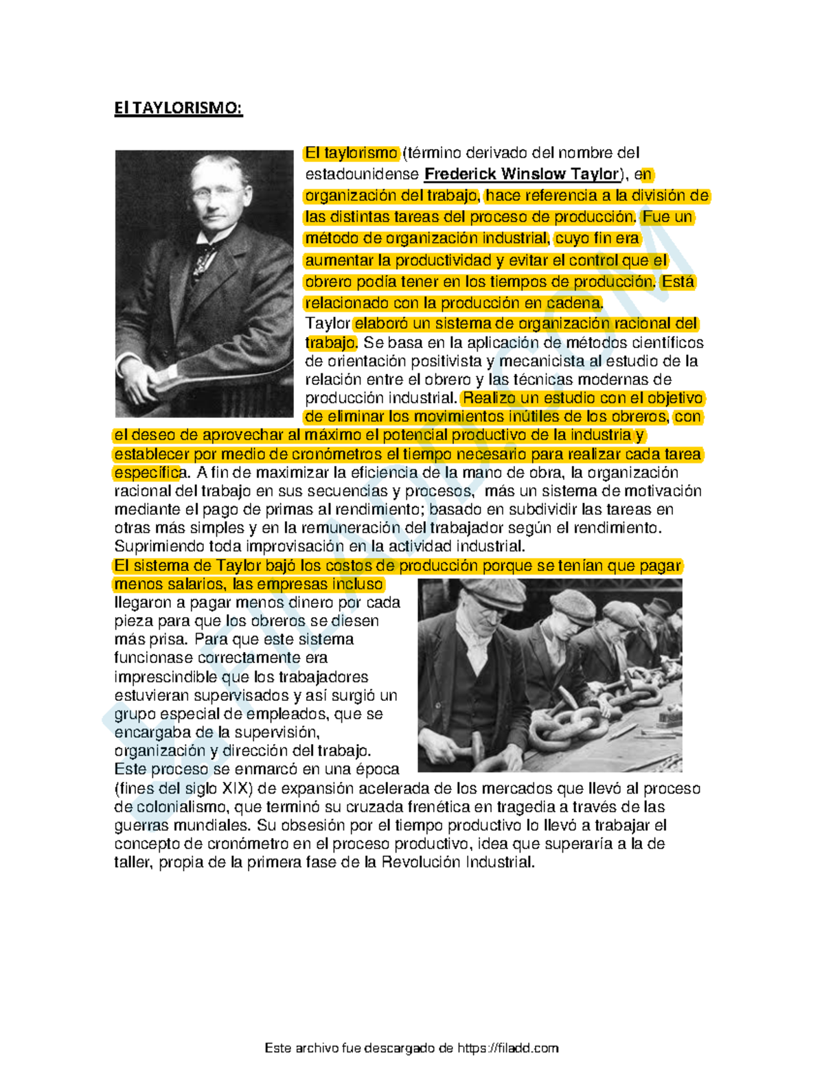 Taylorismo-Fordismo-Toyotismo - El TAYLORISMO: El Taylorismo (término ...