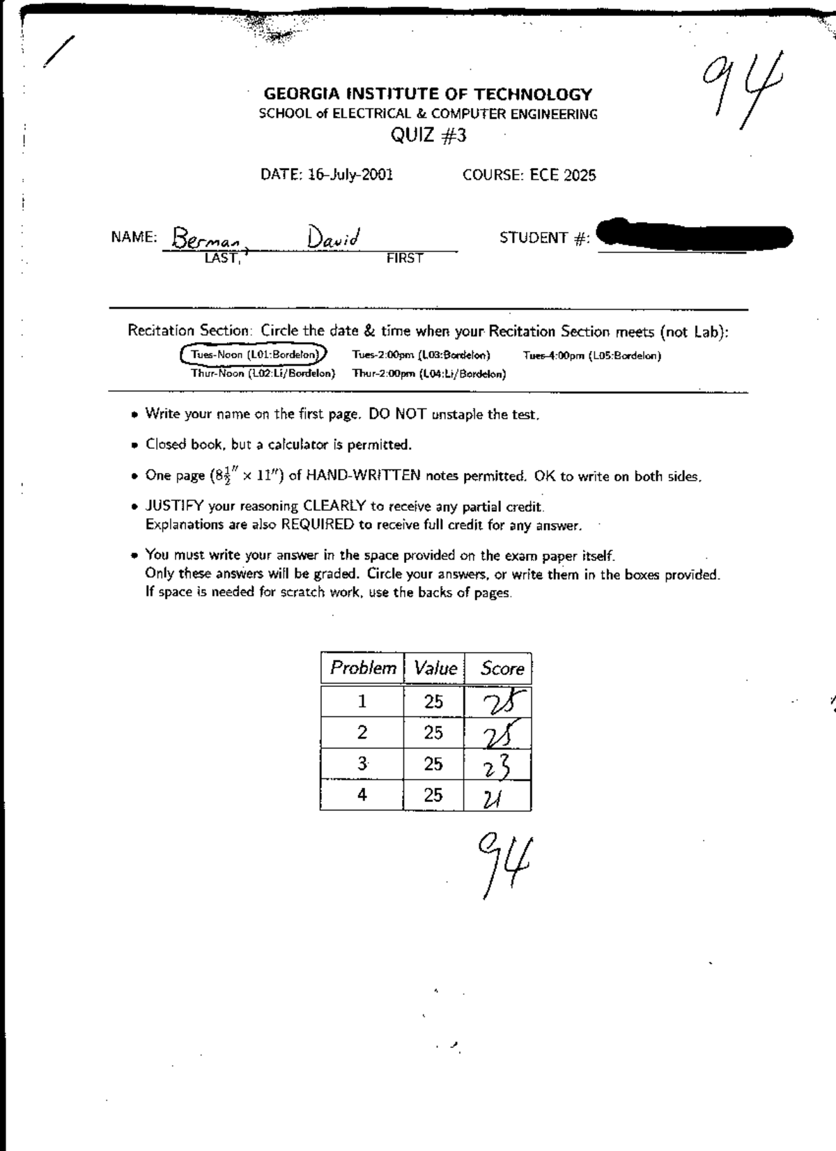 Test3 Exam Practice ECE 2025 Studocu