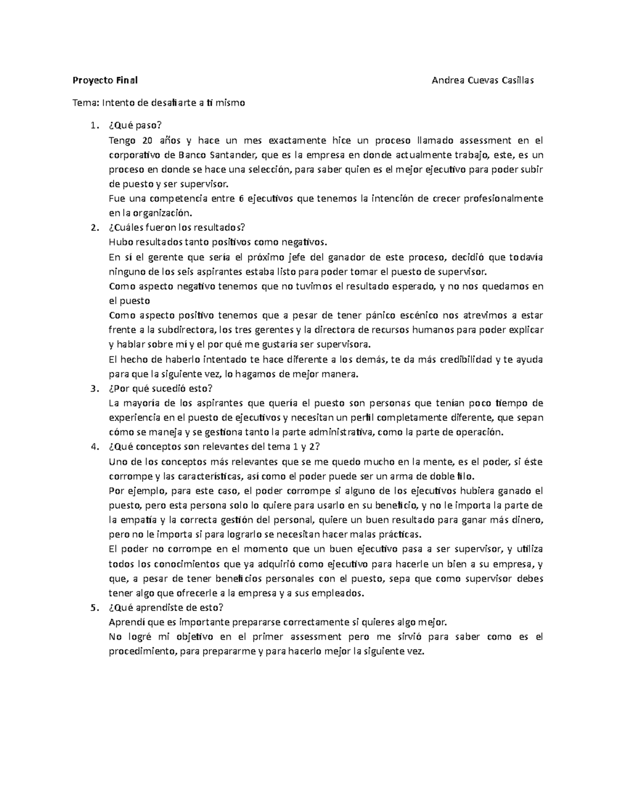 Proyecto Final Liderazgo y comportamiento organizacional - Proyecto ...
