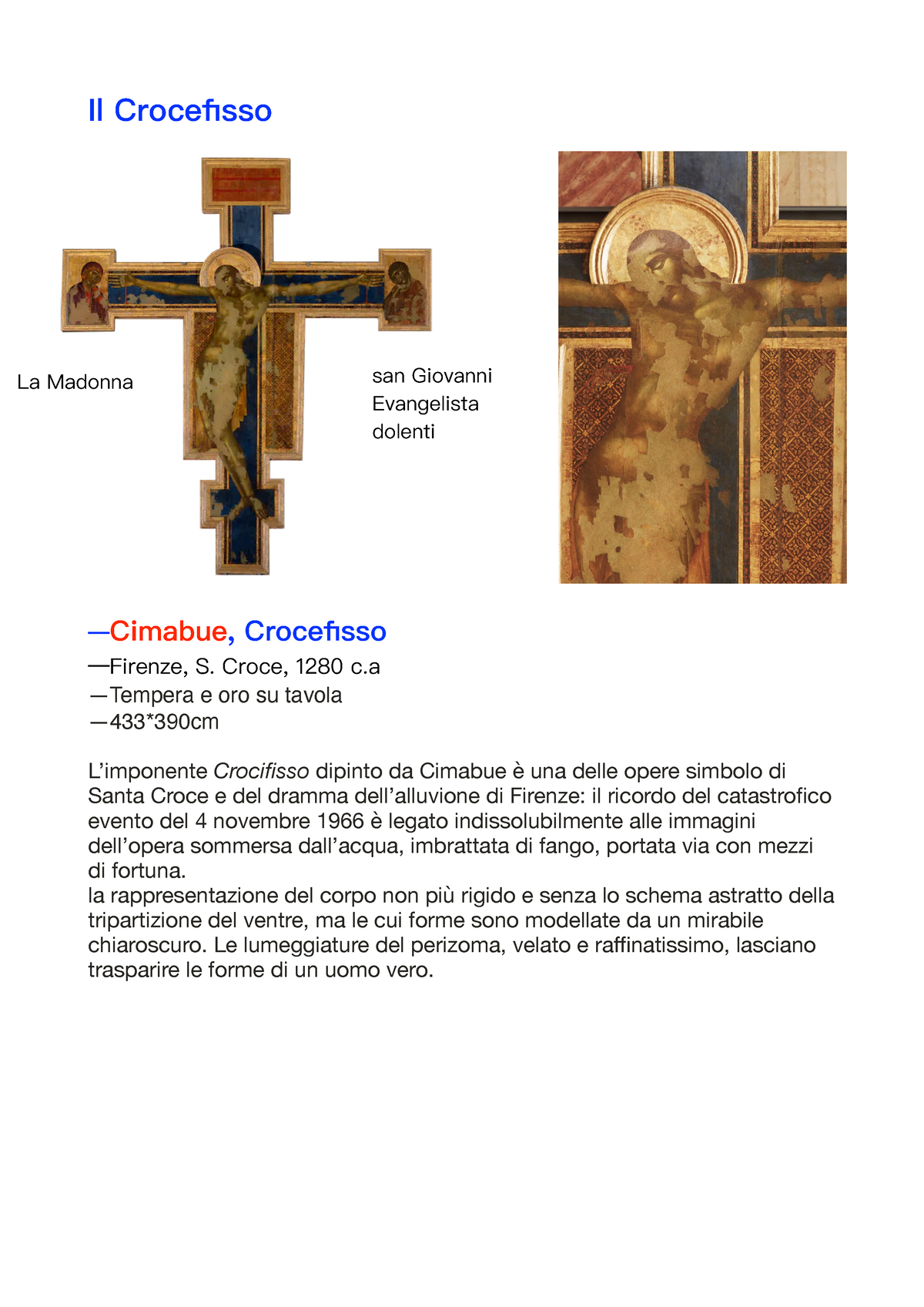 Storia Moderna - Il Crocefisso —Cimabue, Crocefisso —Firenze, S. Croce ...