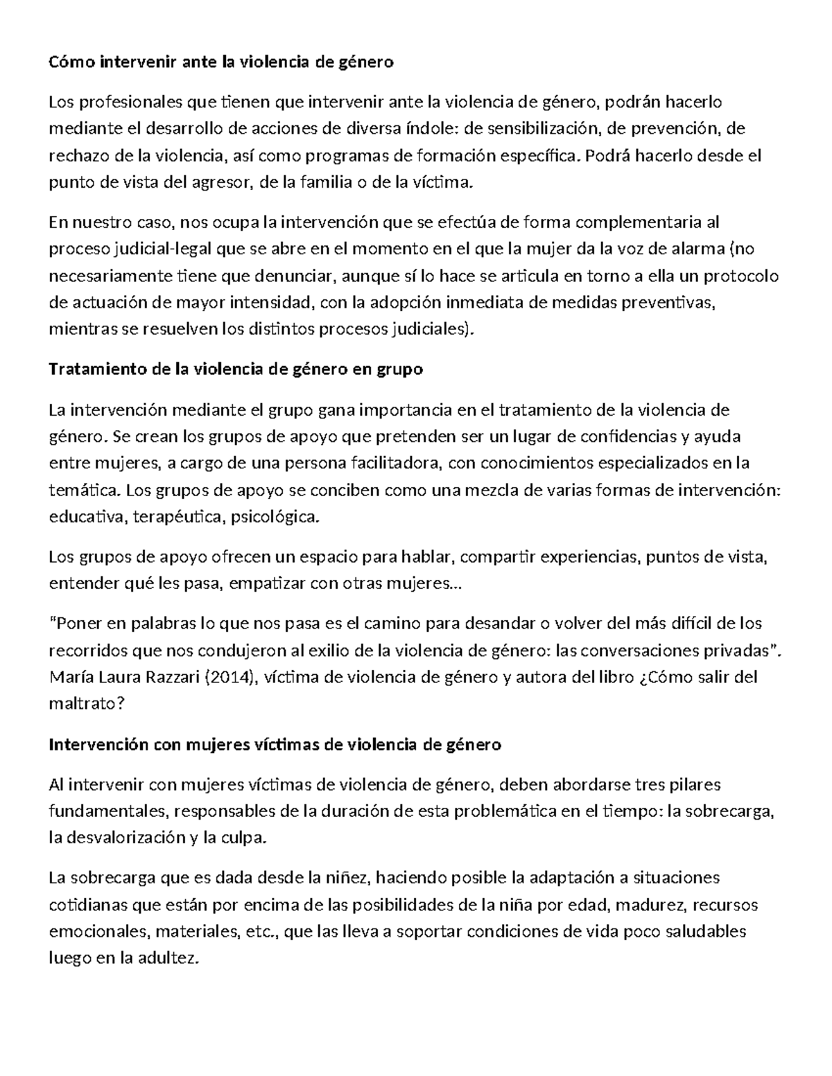 Cómo intervenir ante la violencia de género - Cómo intervenir ante la ...