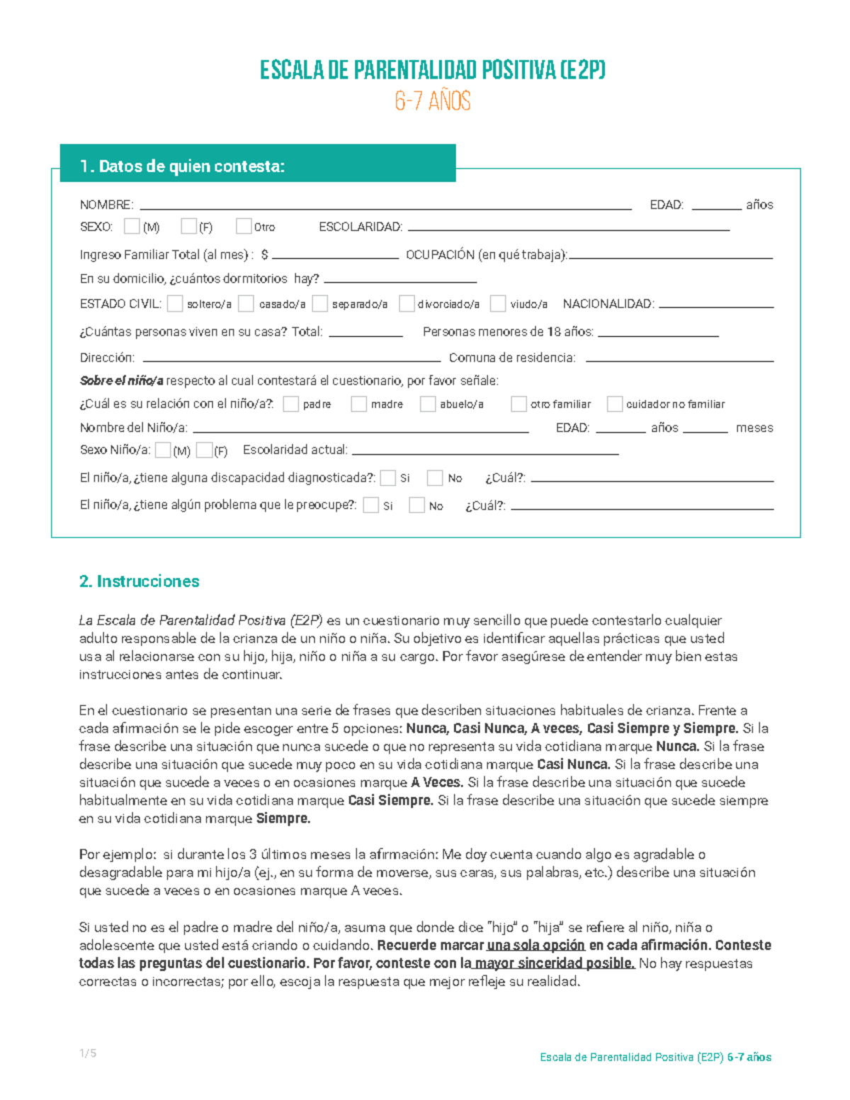 Manual-E2P-Digita - Escala de parentalidadl (6-7 años) - Escala de ...