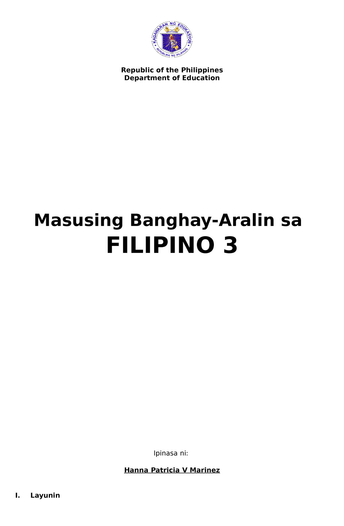 Masusing Banghay - Lesson Plan - Masusing Banghay-Aralin Sa FILIPINO 3 ...