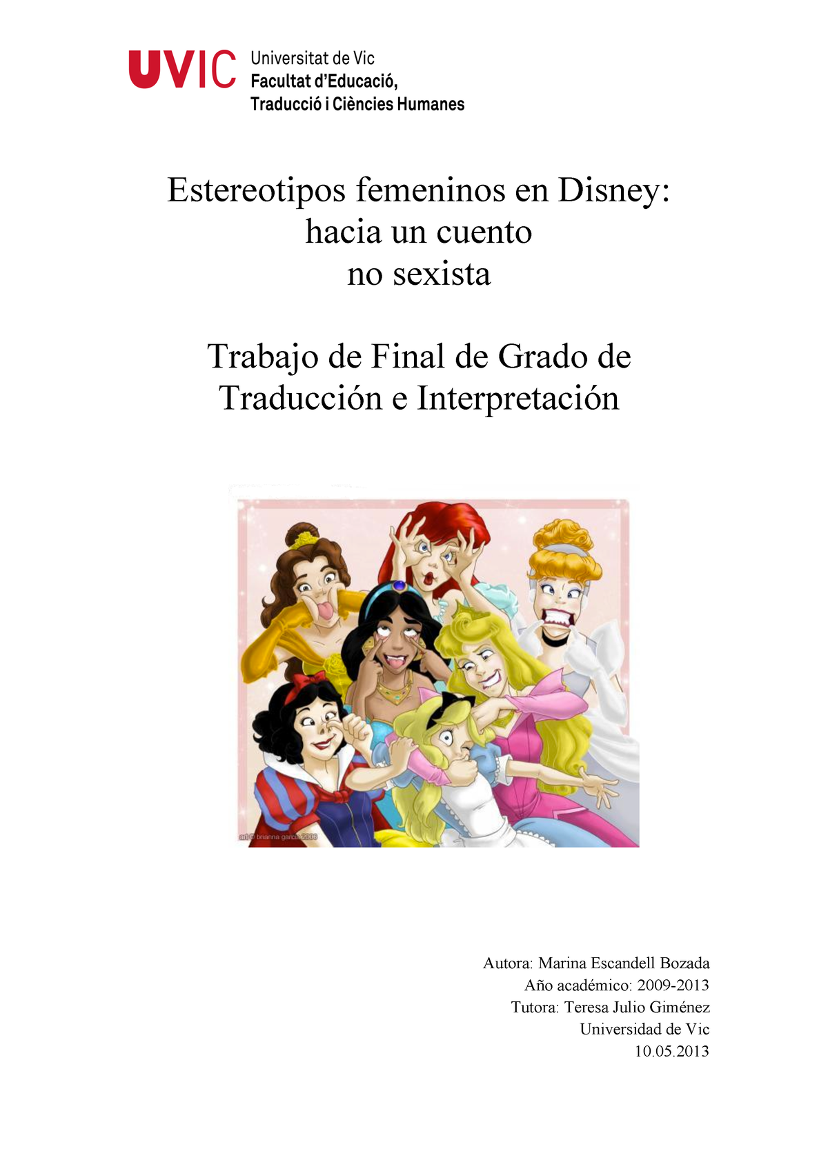 Estereotipos femeninos de disney