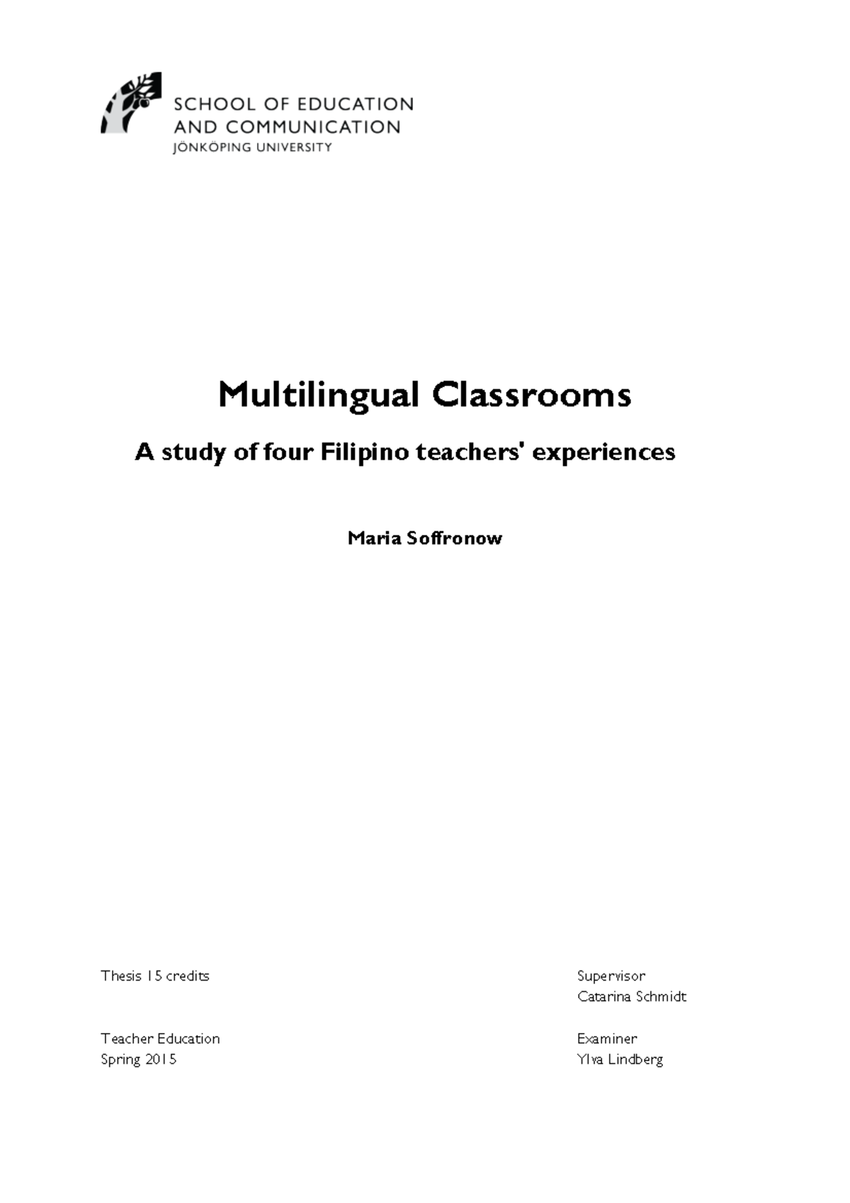 Multilingual Classrooms - This paper on multilingualism aims to explore ...