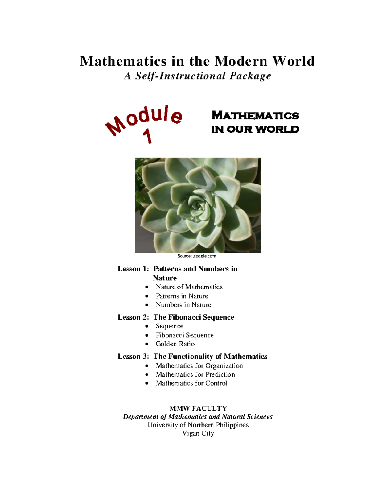 Lesson 1 Patterns And Numbers In Nature - Mathematics In The Modern ...