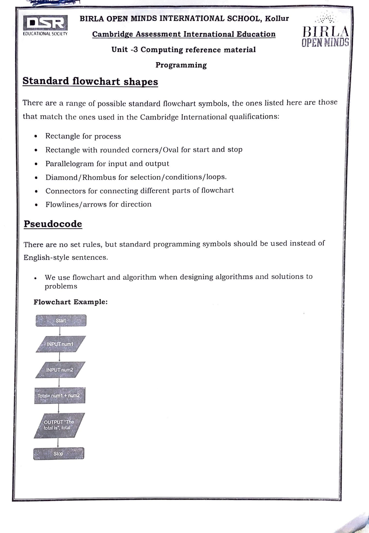 Ict Unit 3 - ICT Unit 3 Notes - LJ ,J BIRLA OPEN MINDS INTERNATIONAL ...