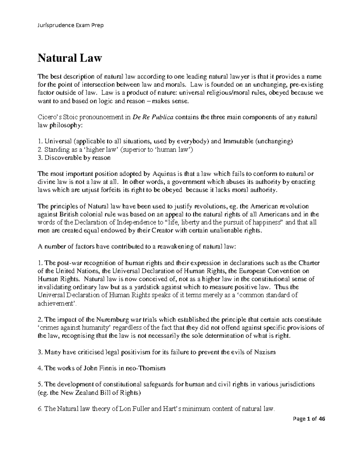 Juris exam prep Jurisprudence Exam Prep Natural Law The best