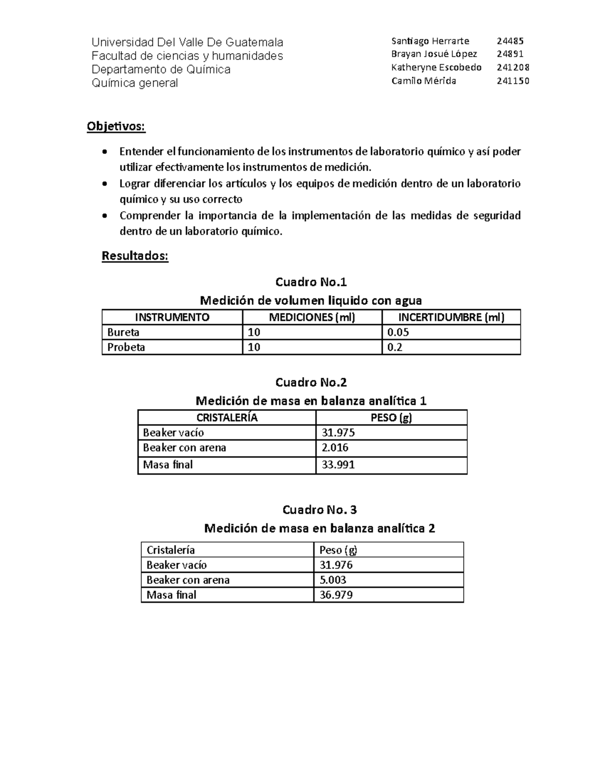 Informe De Laboratorio Practica 1 Universidad Del Valle De Guatemala