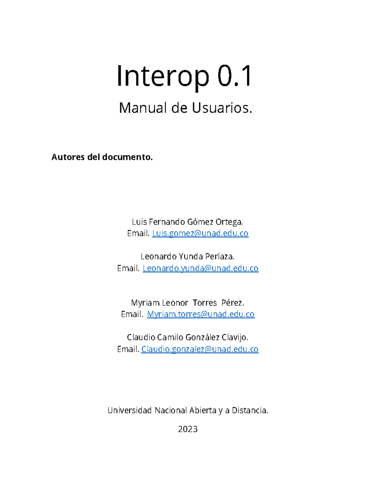 Anexo 1 Manual de usuario Inter Op - Interop 0. Manual de Usuarios ...